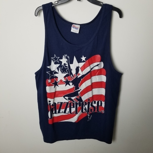 Vintage Shirts Vintage Jazzercise Stars Graphic Tank Top Poshmark